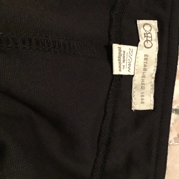 Comfy skinny leg Stretchy Pants with leather like trim down the legs Sz 20/22 - Picture 12 of 12